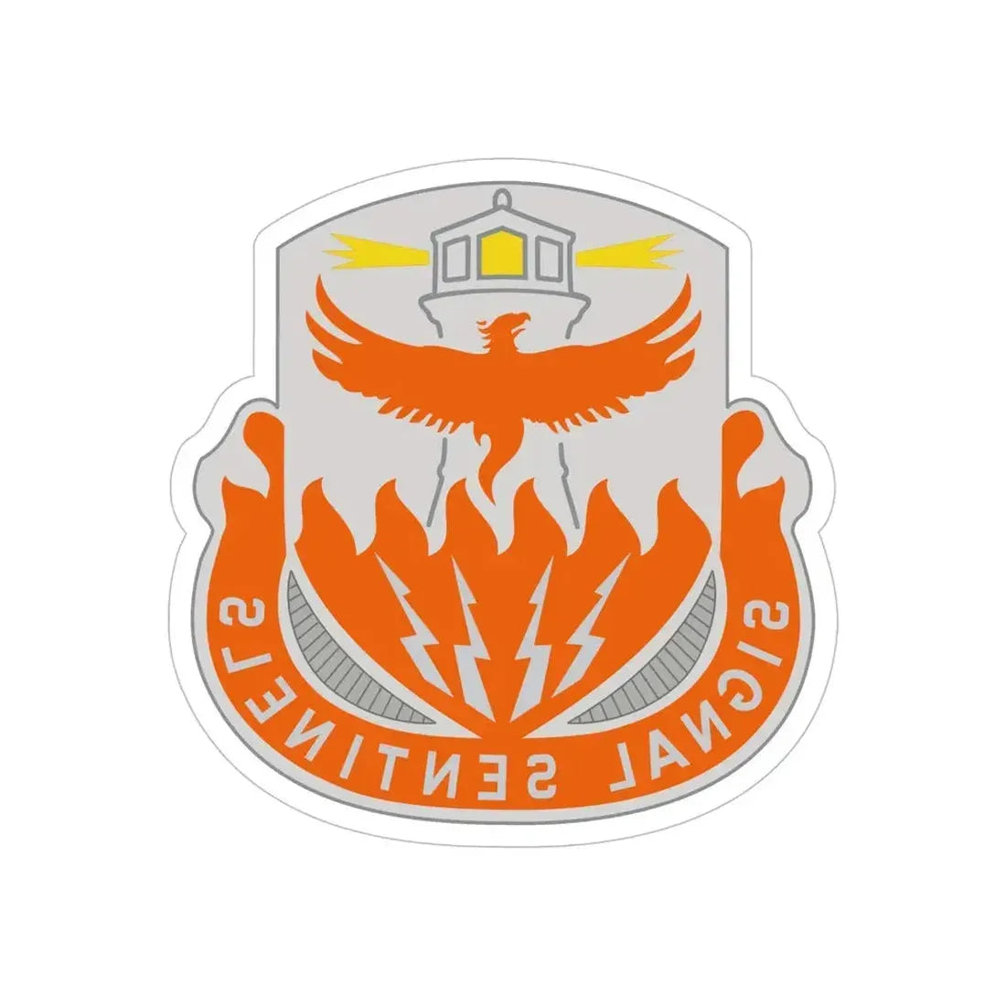 156 Signal Battalion (U.S. Army) REVERSE PRINT Transparent Die-Cut STICKER - The Sticker Space