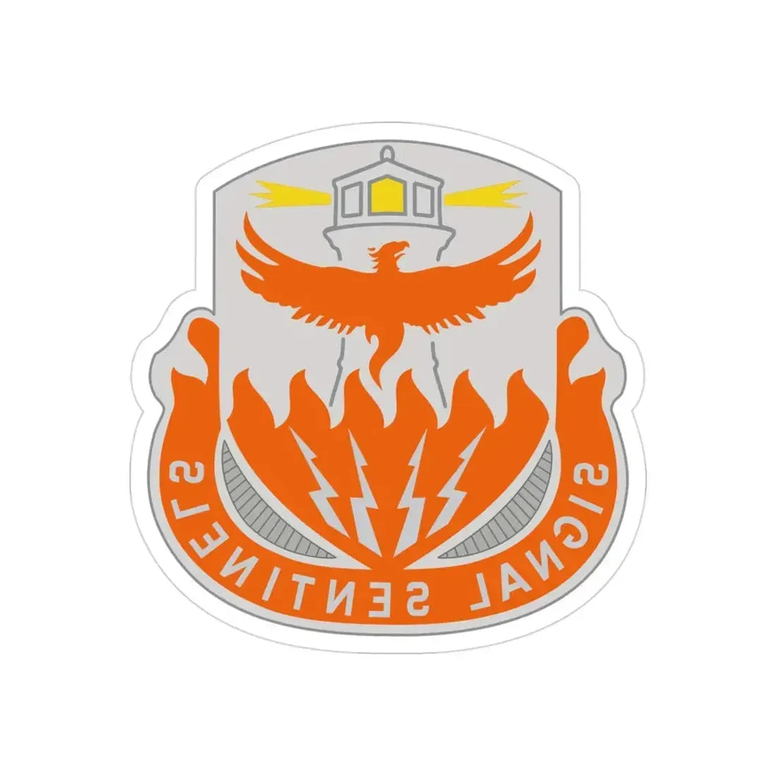 156 Signal Battalion (U.S. Army) REVERSE PRINT Transparent Die-Cut STICKER - The Sticker Space