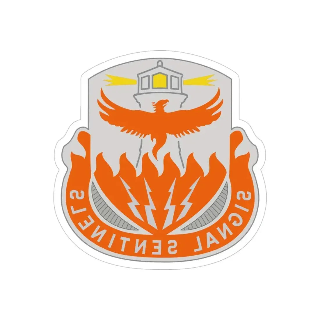 156 Signal Battalion (U.S. Army) REVERSE PRINT Transparent Die-Cut STICKER - The Sticker Space