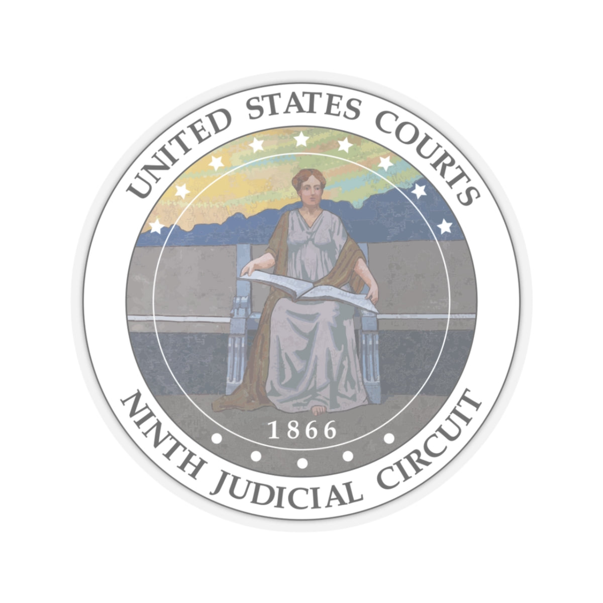 Seal of the United States Courts Ninth Judicial Circuit - STICKER Vinyl Kiss-Cut Decal