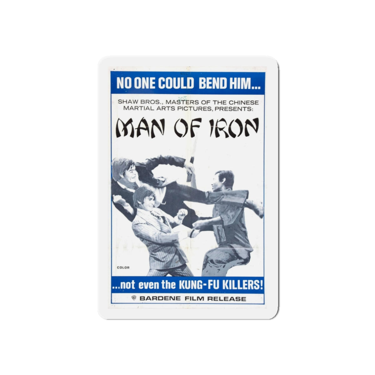 MAN OF IRON 1972 Movie Poster - Refrigerator Magnet-3" x 3"-The Sticker Space