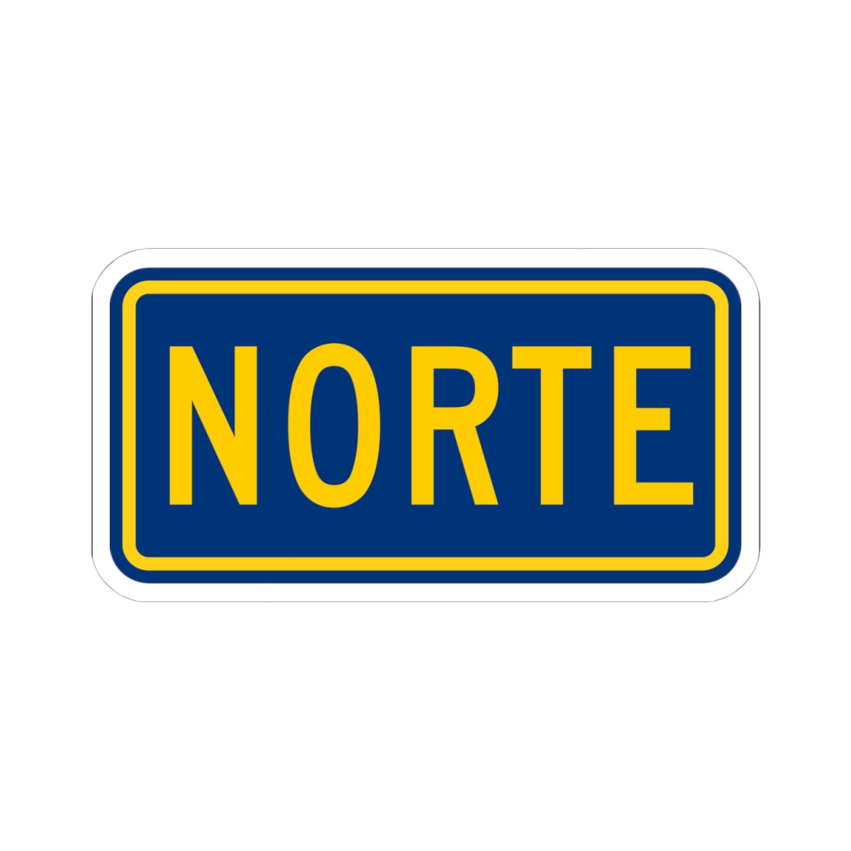 North plate county es (Puerto Rico) (Road Sign) STICKER Vinyl Kiss-Cut Decal