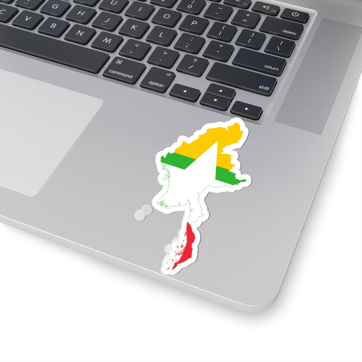 Flag map of Myanmar (Myanmar) STICKER Vinyl Kiss-Cut Decal