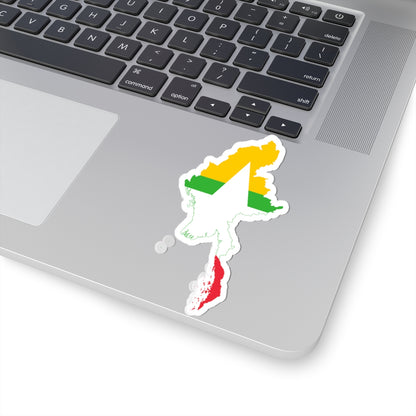 Flag map of Myanmar (Myanmar) STICKER Vinyl Kiss-Cut Decal