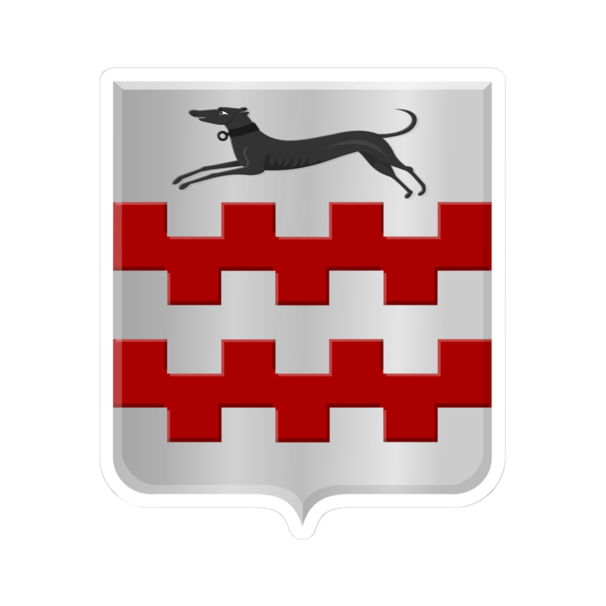 Acqoy wapen (Netherlands) (Coat of Arms) STICKER Vinyl Kiss-Cut Decal