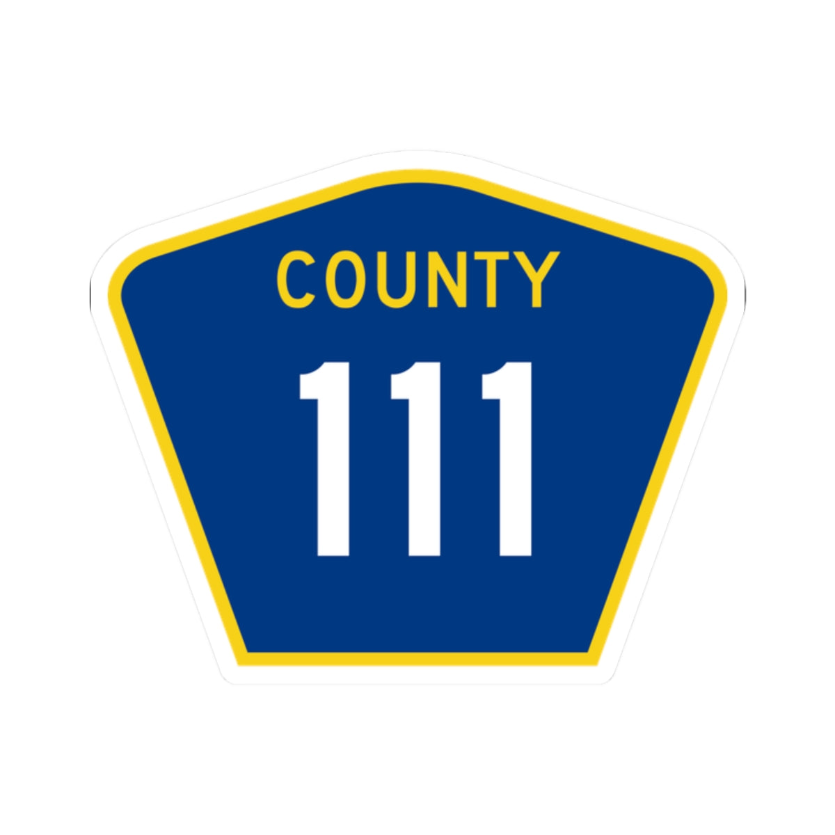 County 111 MN (Minnesota) (Road Sign) STICKER Vinyl Kiss-Cut Decal