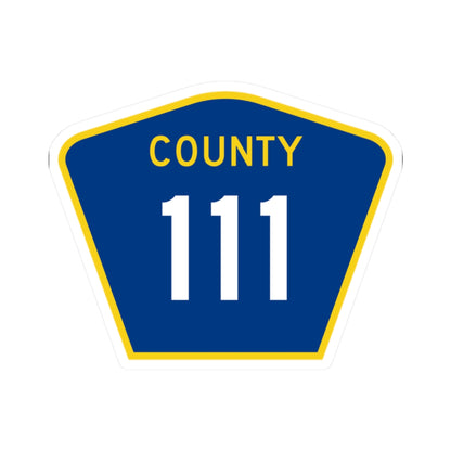 County 111 MN (Minnesota) (Road Sign) STICKER Vinyl Kiss-Cut Decal