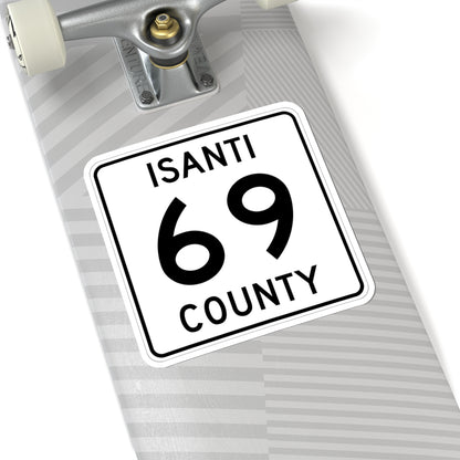 Isanti County 69 MN (Minnesota) (Road Sign) STICKER Vinyl Kiss-Cut Decal