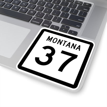 MT-37 (Montana) (Road Sign) STICKER Vinyl Kiss-Cut Decal