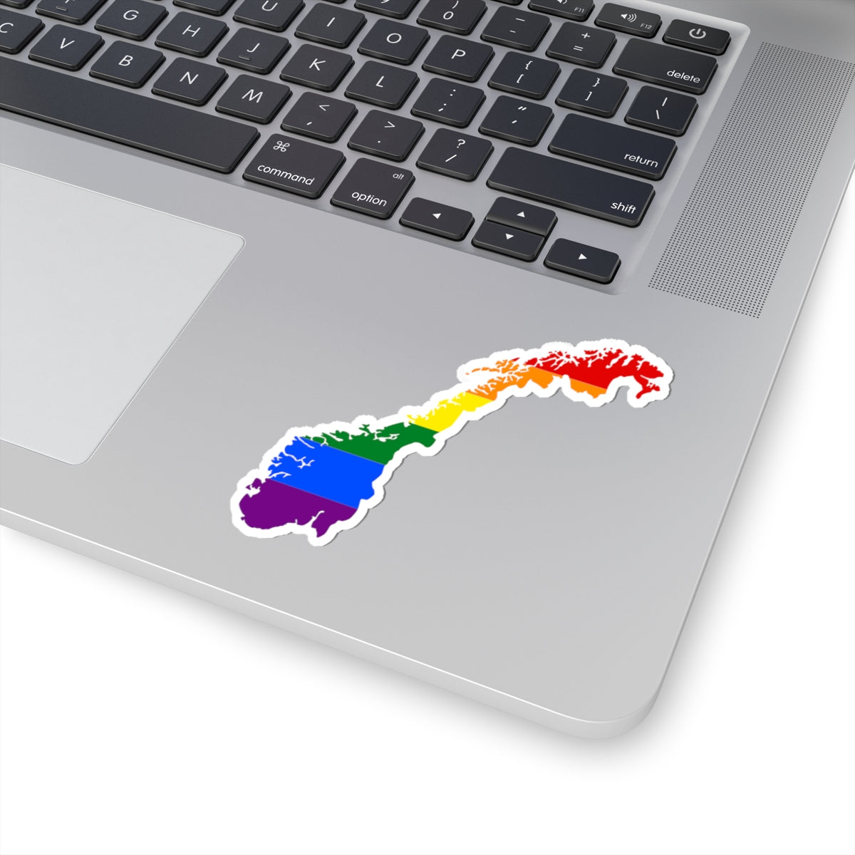 LGBT flag map of Norway (Norway) STICKER Vinyl Kiss-Cut Decal
