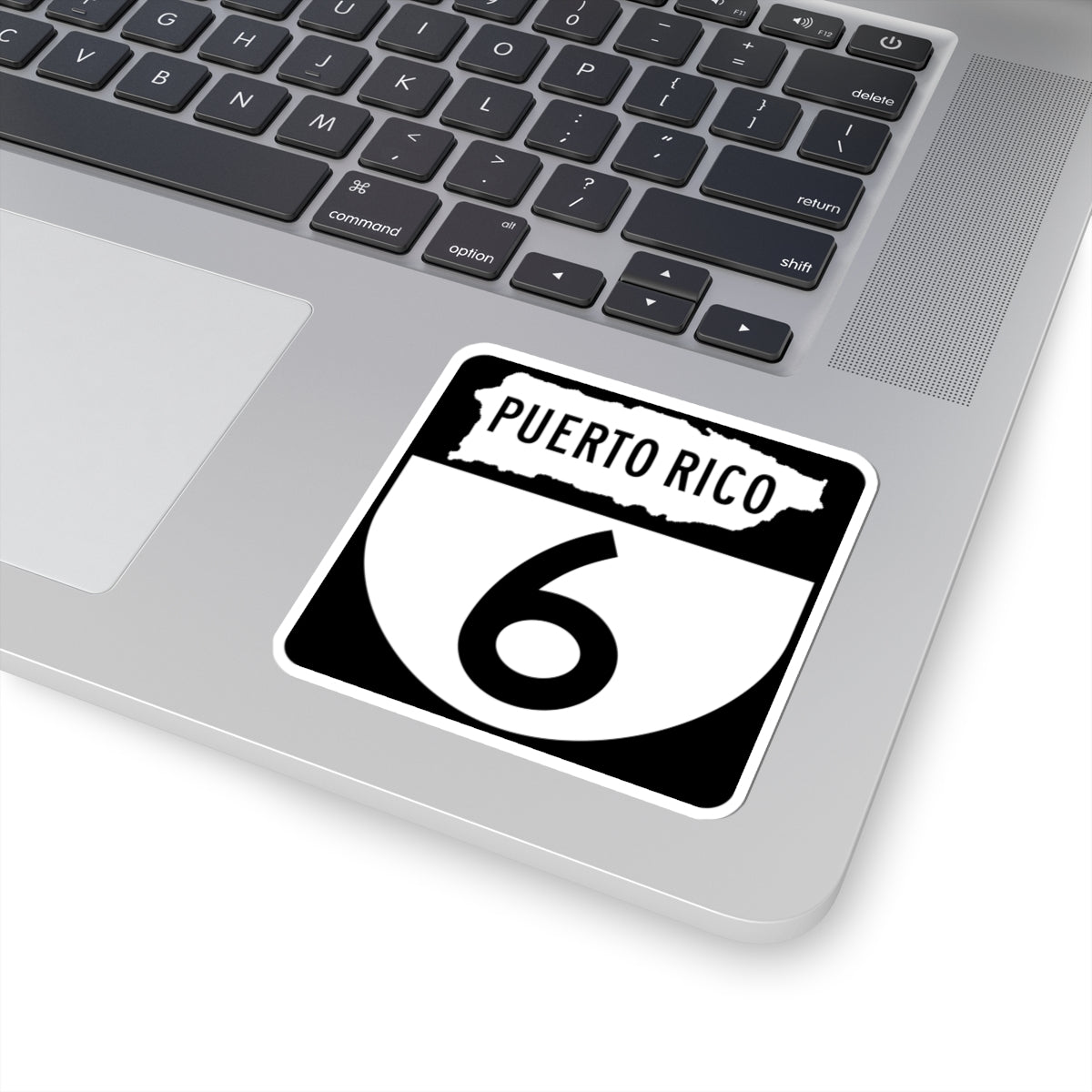 PR old 6 (Puerto Rico) (Road Sign) STICKER Vinyl Kiss-Cut Decal