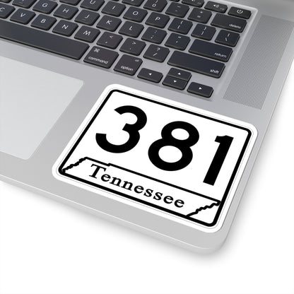 Tennessee 381 (Tennessee) (Road Sign) STICKER Vinyl Kiss-Cut Decal