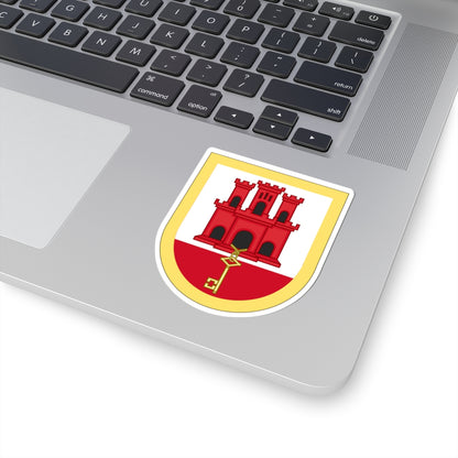 Arms of Gibraltar (United Kingdom) (Coat of Arms) STICKER Vinyl Kiss-Cut Decal