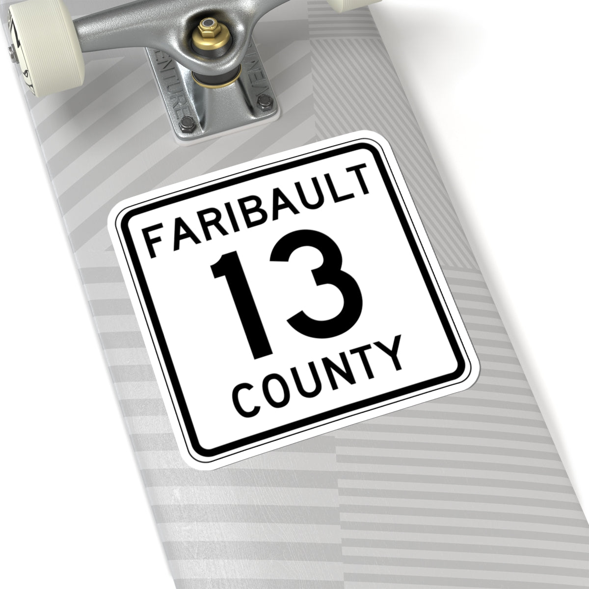 Faribault County Route 13 MN (Minnesota) (Road Sign) STICKER Vinyl Kiss-Cut Decal