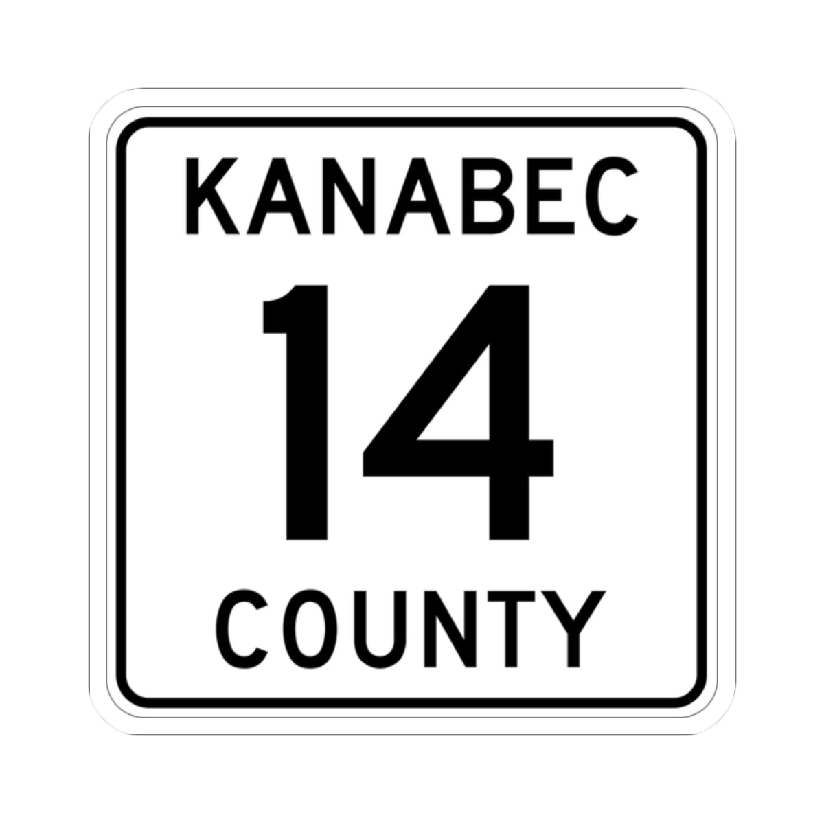 Kanabec County 14 MN (Minnesota) (Road Sign) STICKER Vinyl Kiss-Cut Decal