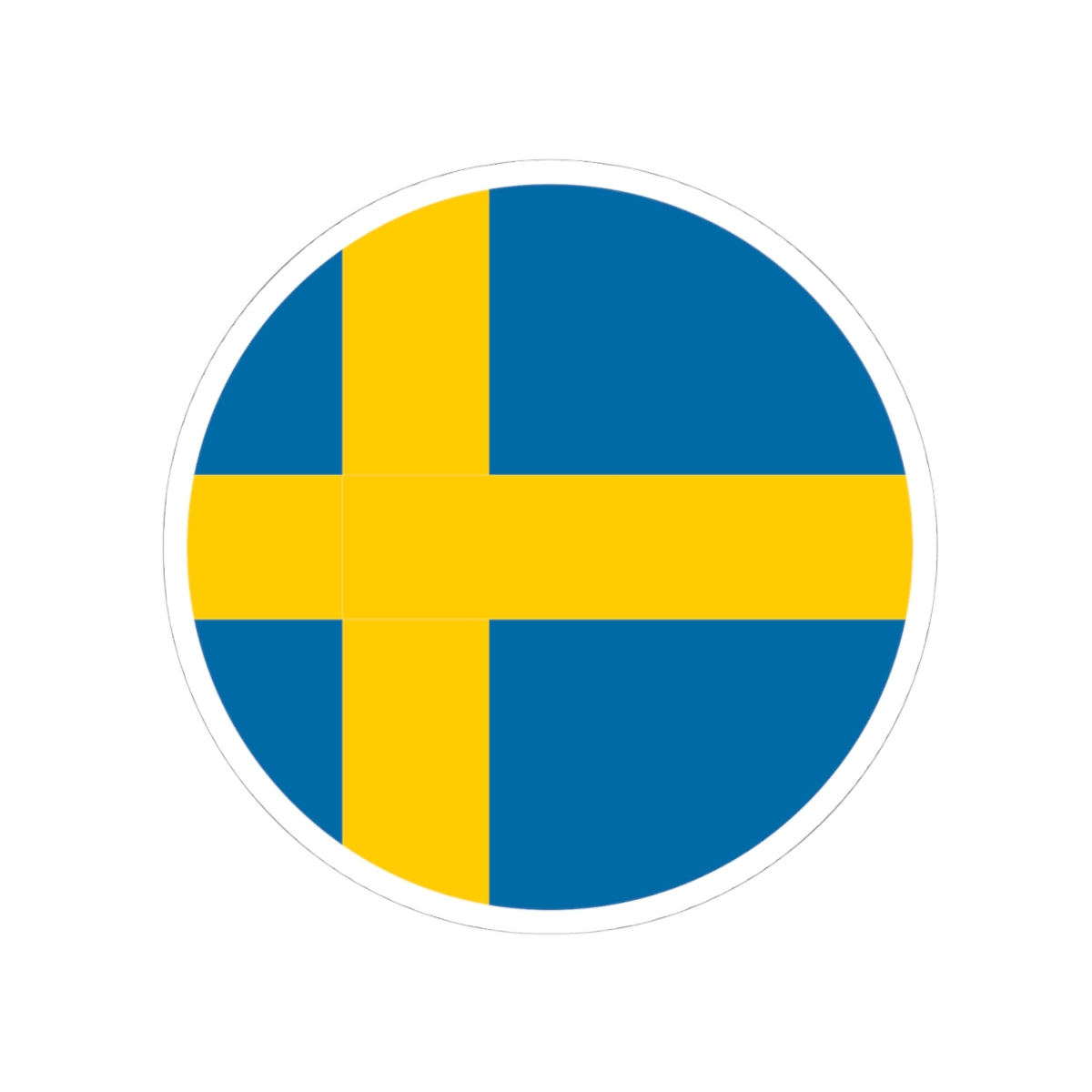 Sweden flag orb icon (Sweden) STICKER Vinyl Kiss-Cut Decal