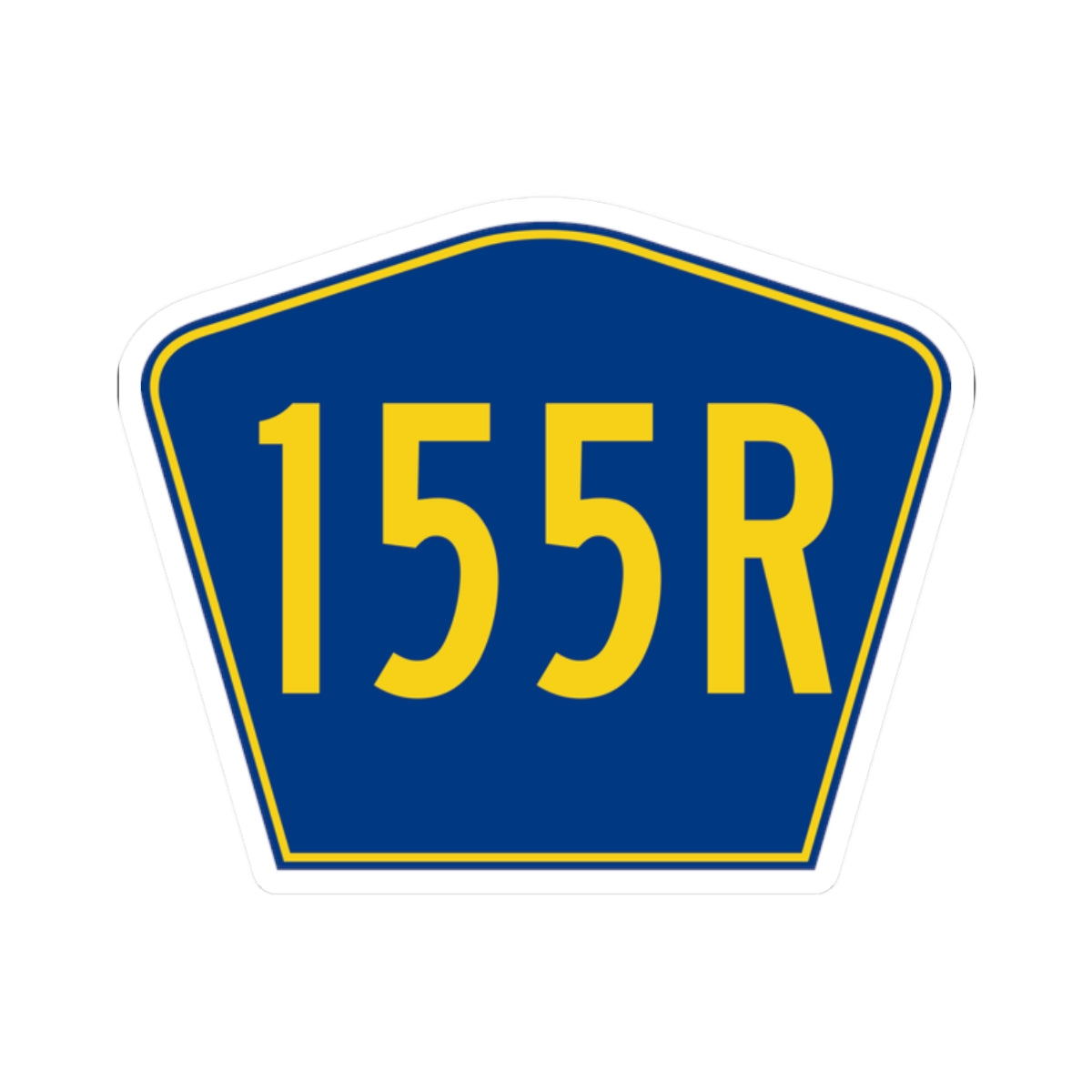 PR secondary 155R (Puerto Rico) (Road Sign) STICKER Vinyl Kiss-Cut Decal