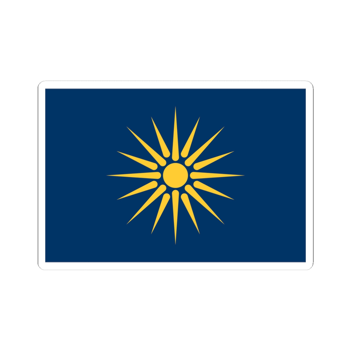 Flag of Greek Macedonia (Greece) STICKER Vinyl Kiss-Cut Decal