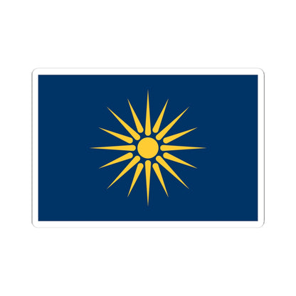 Flag of Greek Macedonia (Greece) STICKER Vinyl Kiss-Cut Decal