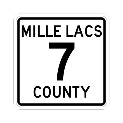 Mille Lacs County 7 MN (Minnesota) (Road Sign) STICKER Vinyl Kiss-Cut Decal