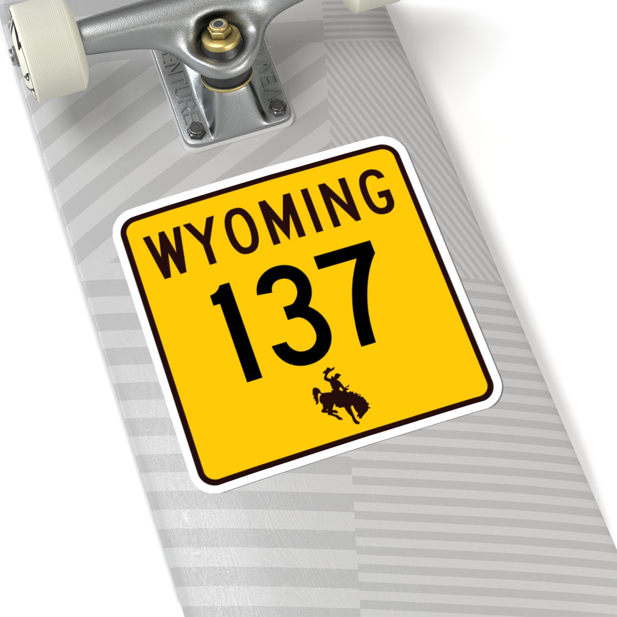 WY-137 (Wyoming) (Road Sign) STICKER Vinyl Kiss-Cut Decal