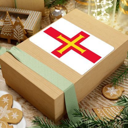 Flag of Guernsey (United Kingdom) STICKER Vinyl Kiss-Cut Decal