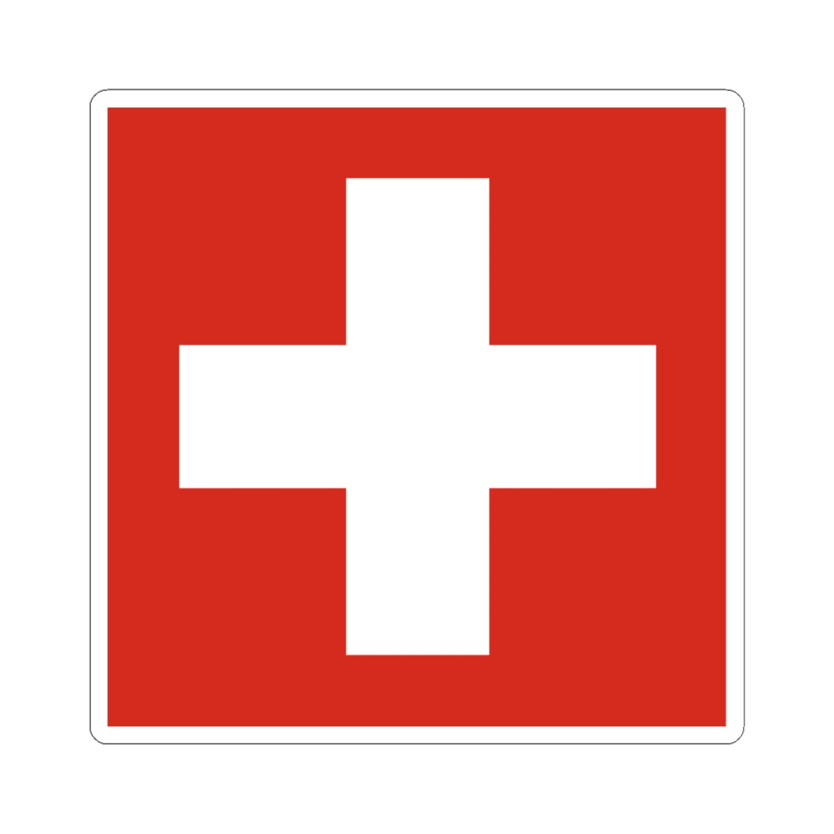 Flag of Switzerland 20-26 (Switzerland) STICKER Vinyl Kiss-Cut Decal