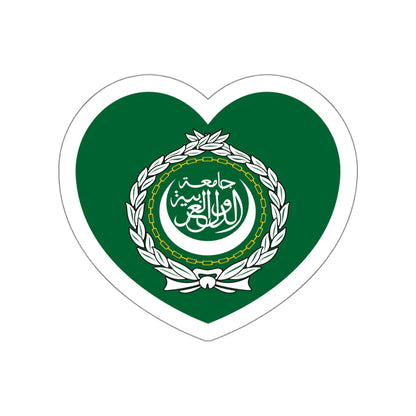 Heart Flag of the Arab League - STICKER Vinyl Die-Cut Decal