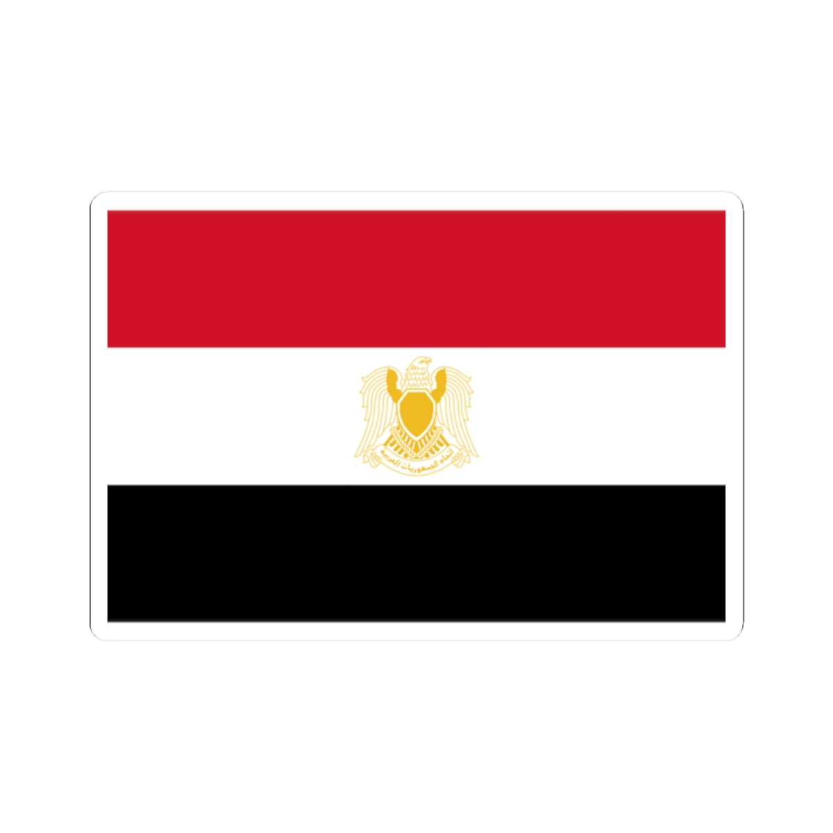 Flag of Syria 1972-1980 (Syria) STICKER Vinyl Kiss-Cut Decal
