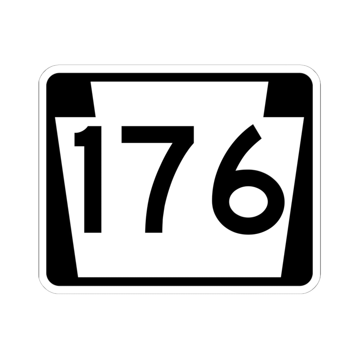 PA-176 (Pennsylvania) (Road Sign) STICKER Vinyl Kiss-Cut Decal