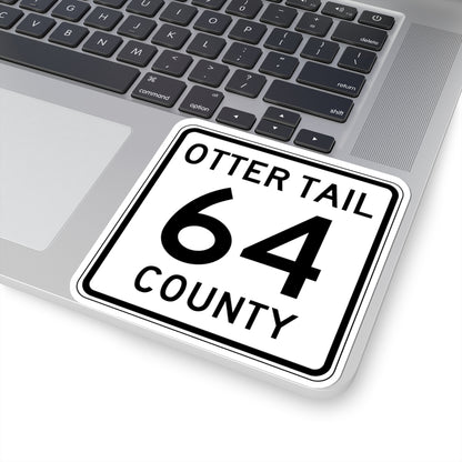 Otter Tail County Route 64 MN (Minnesota) (Road Sign) STICKER Vinyl Kiss-Cut Decal