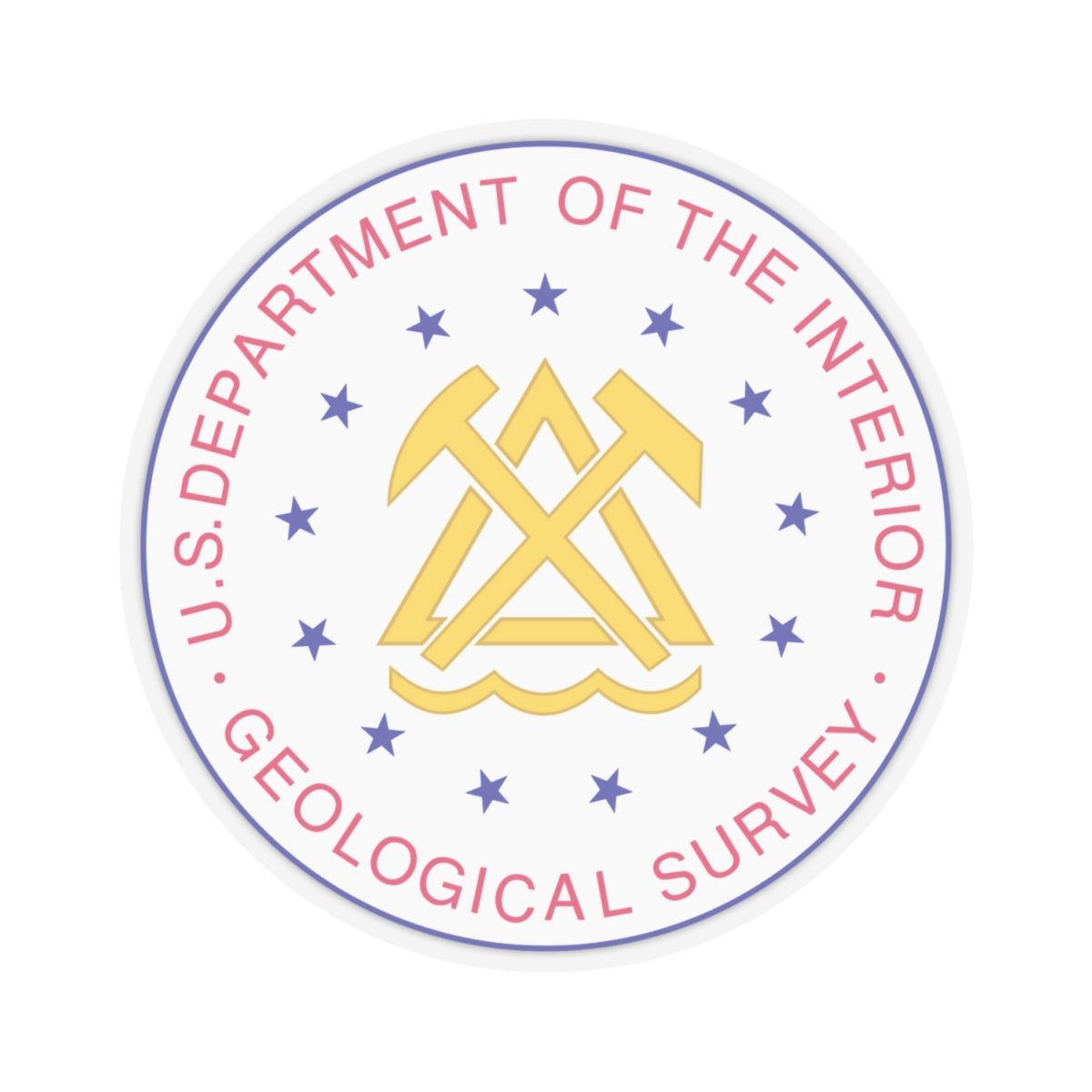 Seal of the United States Geological Survey - STICKER Vinyl Kiss-Cut Decal