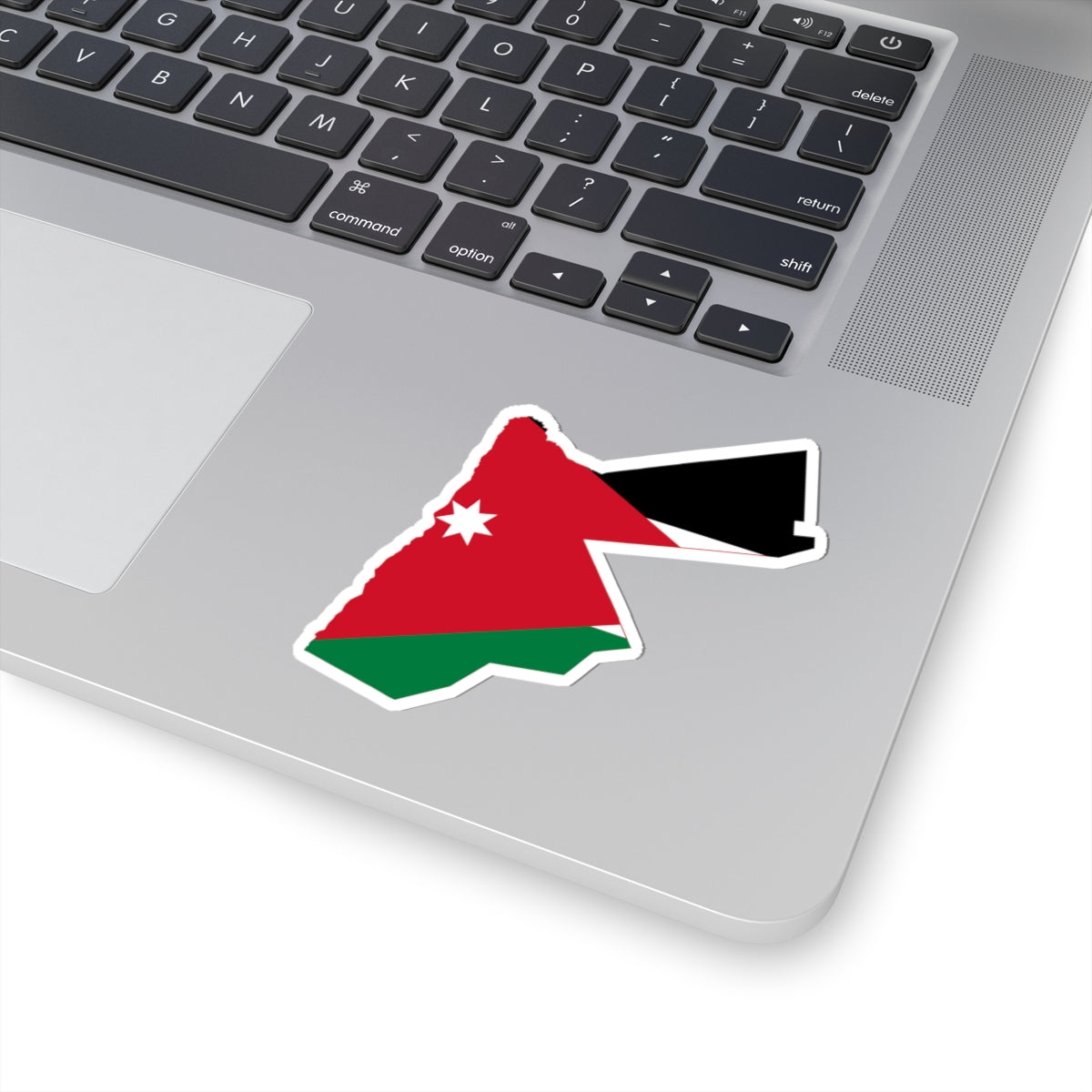 Flag-map of Jordan precise boundaries (Jordan) STICKER Vinyl Kiss-Cut Decal