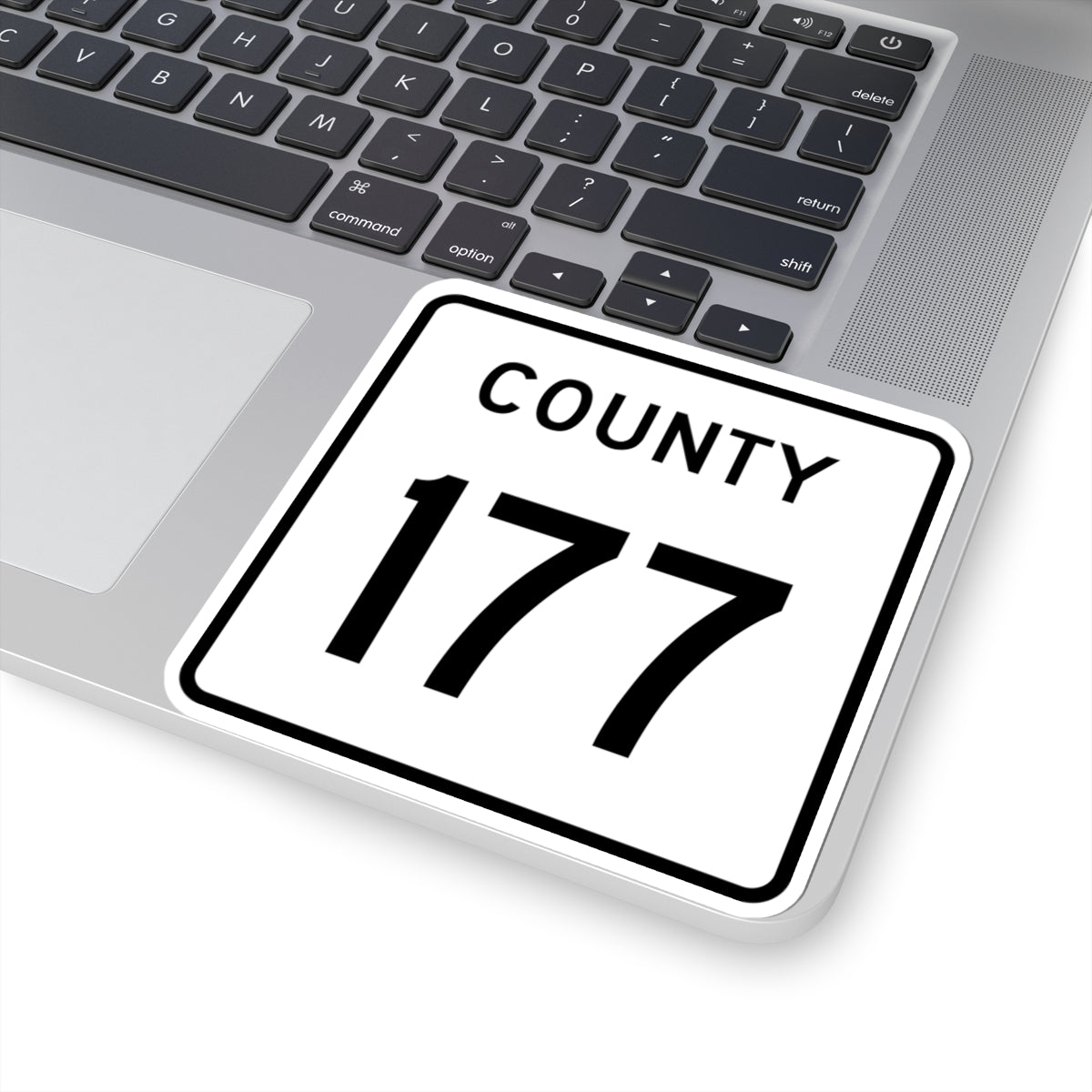County 177 square (Minnesota) (Road Sign) STICKER Vinyl Kiss-Cut Decal