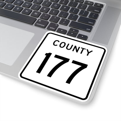 County 177 square (Minnesota) (Road Sign) STICKER Vinyl Kiss-Cut Decal