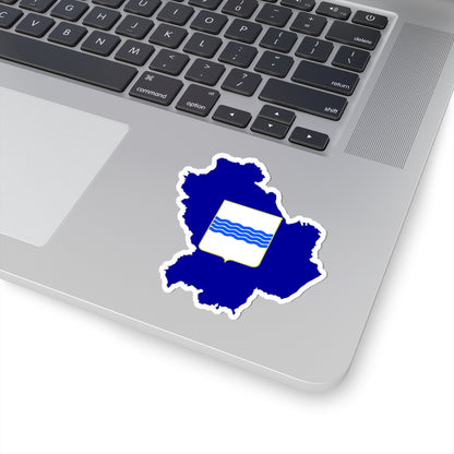 Flag map of Basilicata (Italy) STICKER Vinyl Kiss-Cut Decal