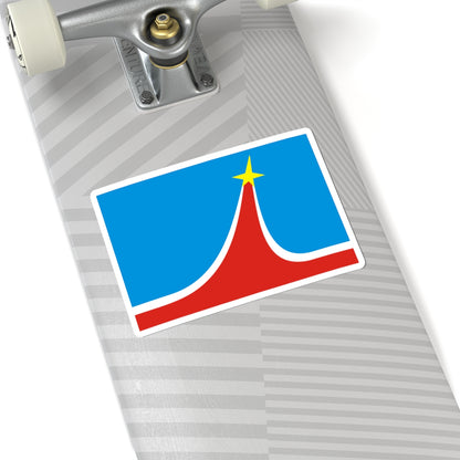 Flag of Lyubertsy Moscow oblast 2007 (Russia) STICKER Vinyl Kiss-Cut Decal