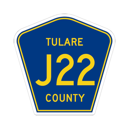 Tulare County J22 (California) (Road Sign) STICKER Vinyl Kiss-Cut Decal