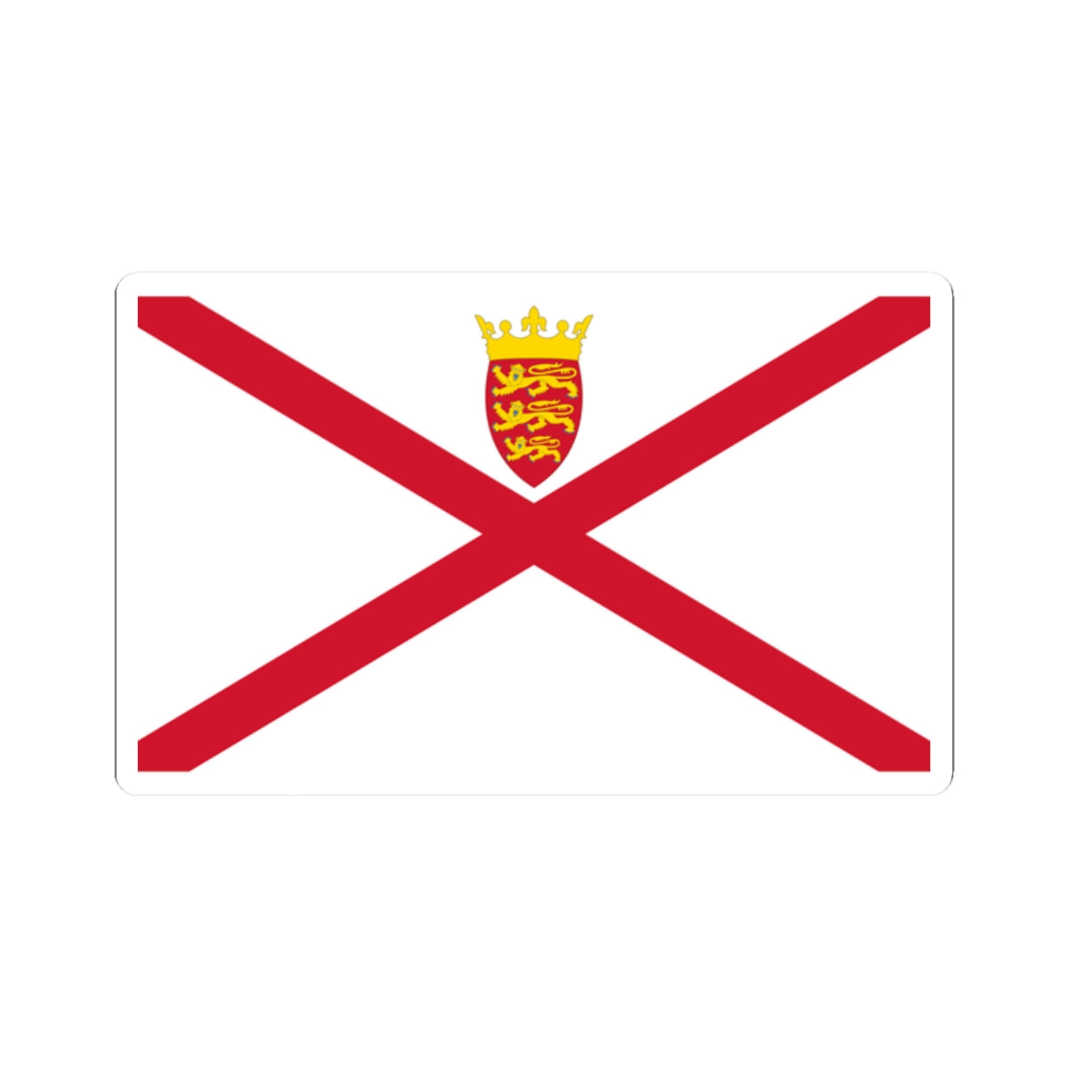 Flag of Jersey (United Kingdom) STICKER Vinyl Kiss-Cut Decal