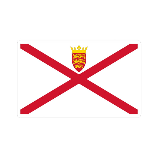 Flag of Jersey (United Kingdom) STICKER Vinyl Kiss-Cut Decal