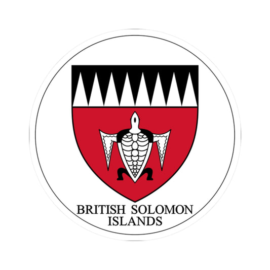 Badge of the Solomon Islands 1947-1956 (Solomon Islands) (Coat of Arms) STICKER Vinyl Kiss-Cut Decal