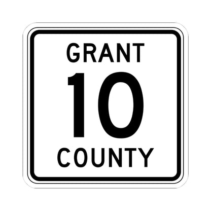 Grant County Route 10 MN (Minnesota) (Road Sign) STICKER Vinyl Kiss-Cut Decal