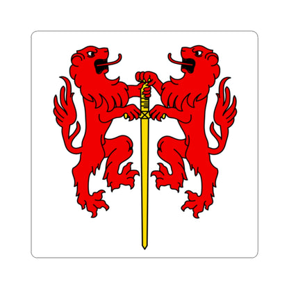 CHE Conthey District Flag (Switzerland) STICKER Vinyl Kiss-Cut Decal
