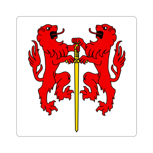 CHE Conthey District Flag (Switzerland) STICKER Vinyl Kiss-Cut Decal