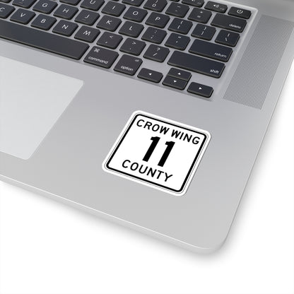 Crow Wing County 11 (Minnesota) (Road Sign) STICKER Vinyl Kiss-Cut Decal