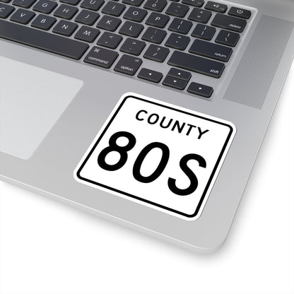 County 80S square (Minnesota) (Road Sign) STICKER Vinyl Kiss-Cut Decal
