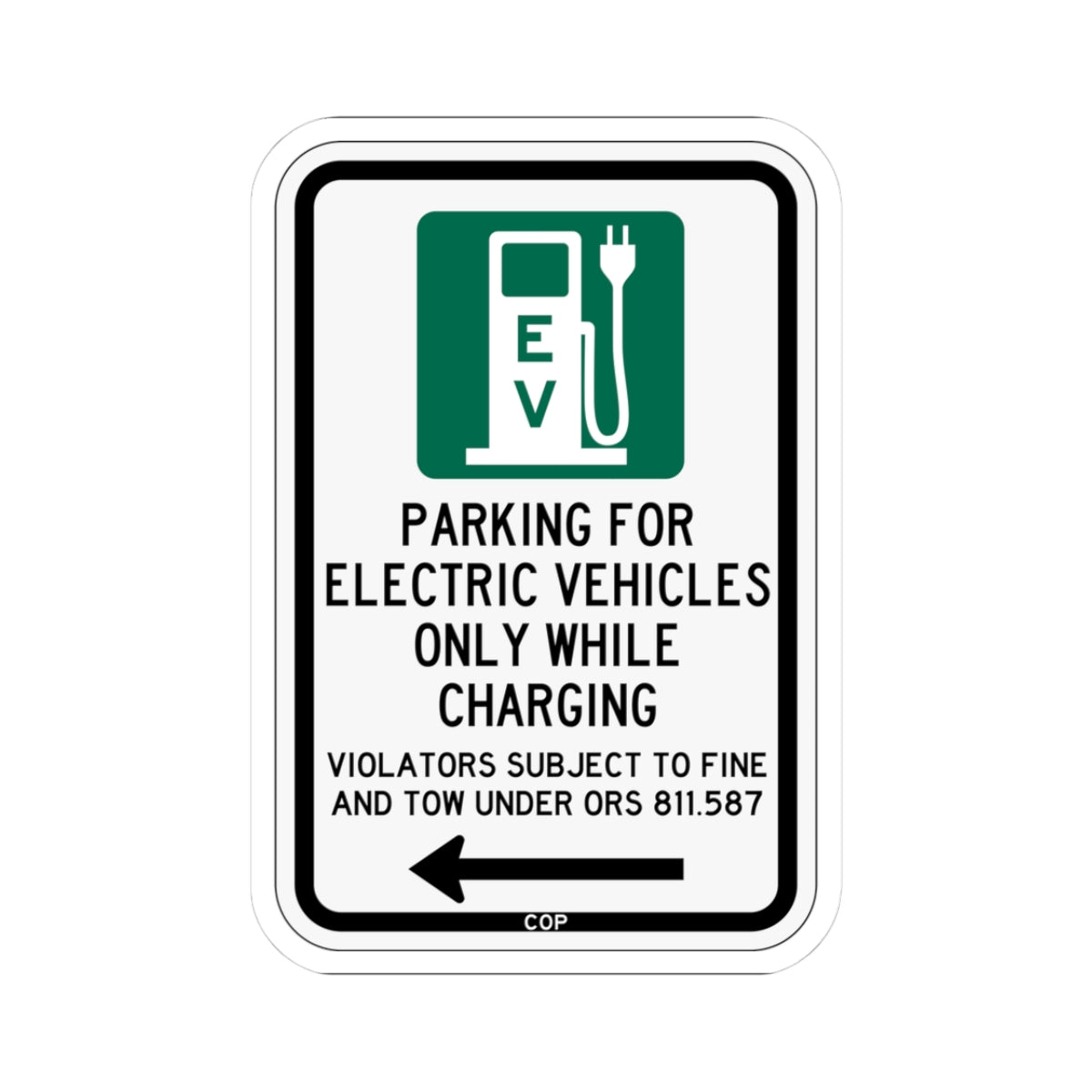 PBOT Road sign P1911L (Oregon) (Road Sign) STICKER Vinyl Kiss-Cut Decal