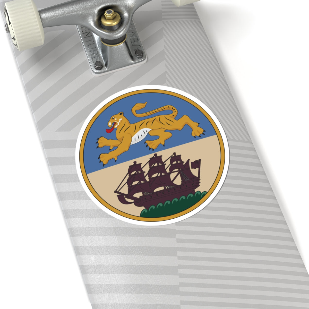 Badge of British Bengal (Bangladesh) (Coat of Arms) STICKER Vinyl Kiss-Cut Decal