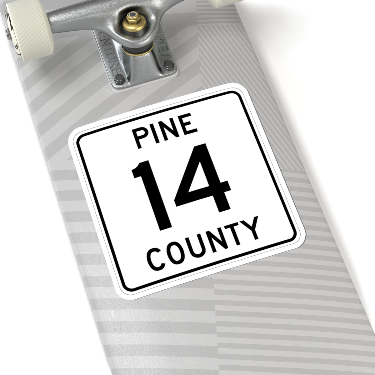 Pine County Route 14 MN (Minnesota) (Road Sign) STICKER Vinyl Kiss-Cut Decal
