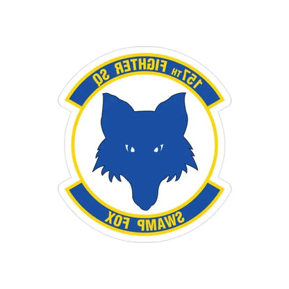 157 Fighter Squadron (U.S. Air Force) REVERSE PRINT Transparent Die-Cut STICKER 2 Inch Die-Cut Transparent - The Sticker Space